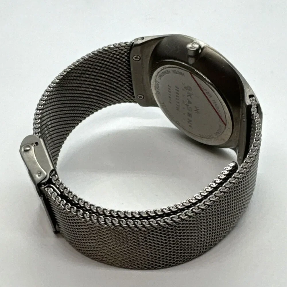 Skagen 956XLTTW Women's Silver Stainless Steel Mesh Analog Quartz Watch JNA543